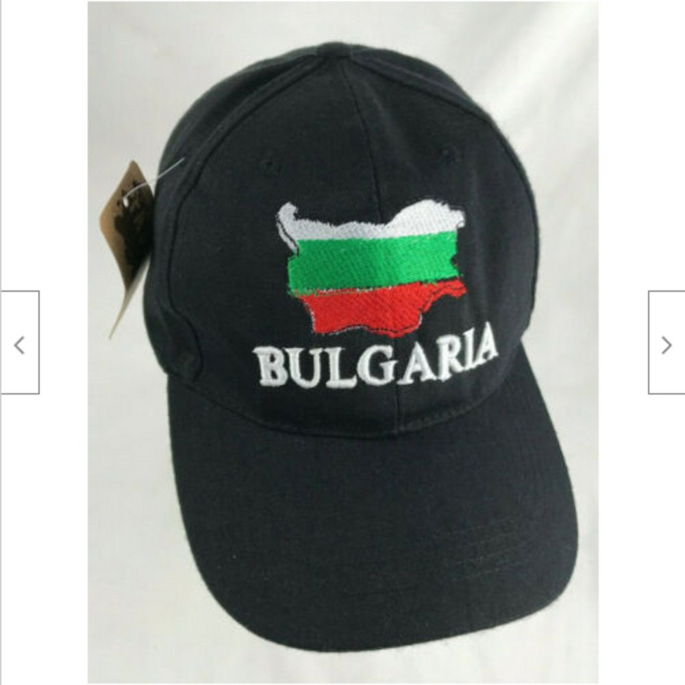 Bulgaria Country Map Flag Baseball Cap Adjustable Hook & Loop Strapback Hat